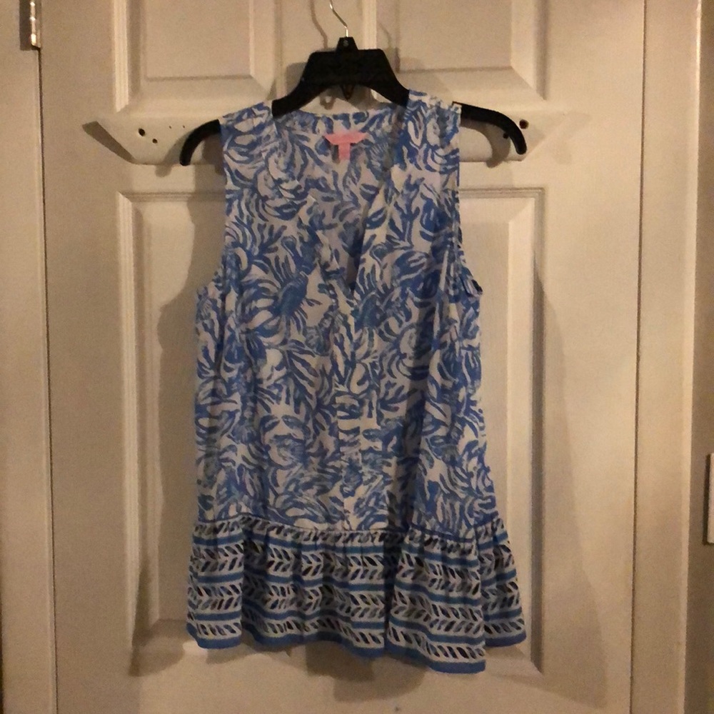 Lilly Pulitzer peplum tank top